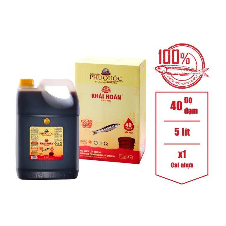 CAL 5 LÍT NƯỚC MẮM KHẢI HOÀN 40 ĐẠM