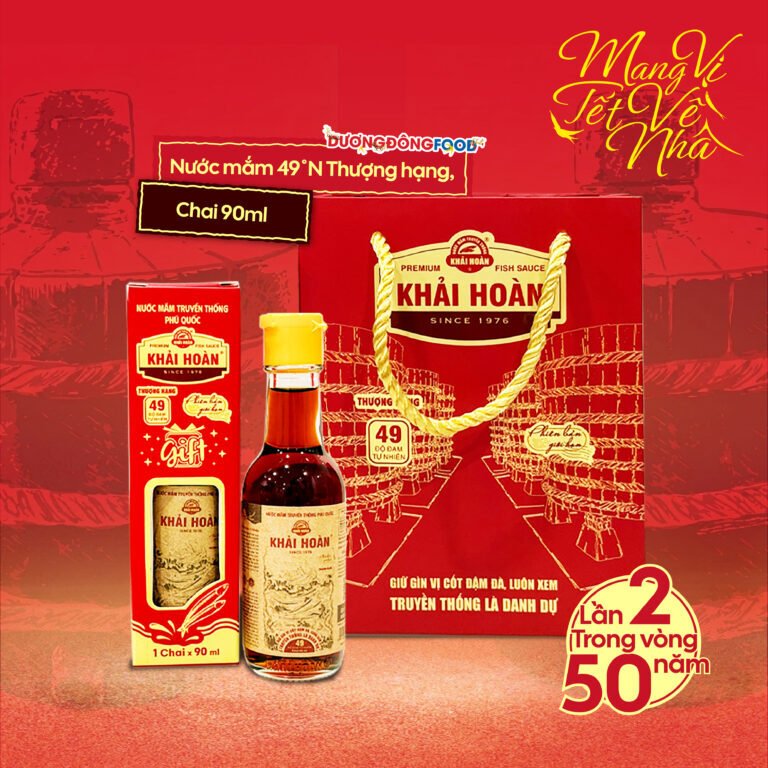 Nước mắm Khải Hoàn 49 độ đạm thượng hạng – Chai 90ml